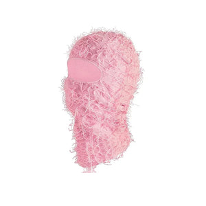 New Fuzzy Balaclava Hat Full Face Cover Ski Mask Knitted Beanies Distressed Winter Windproof Warm Bicycle Neck Camouflage Cap