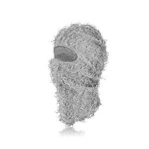 New Fuzzy Balaclava Hat Full Face Cover Ski Mask Knitted Beanies Distressed Winter Windproof Warm Bicycle Neck Camouflage Cap