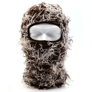 New Fuzzy Balaclava Hat Full Face Cover Ski Mask Knitted Beanies Distressed Winter Windproof Warm Bicycle Neck Camouflage Cap