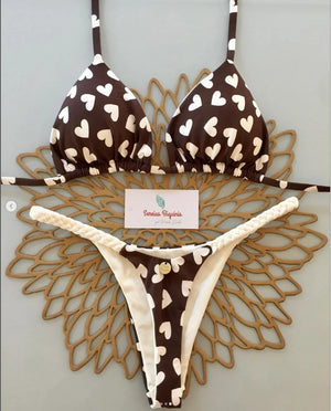 Sexy Print Bikini Sets 2025 Summer Fashion High Waist Bathing Suit Women's Swimming Suit Biquinis Two Pieces Suit Beachwear
