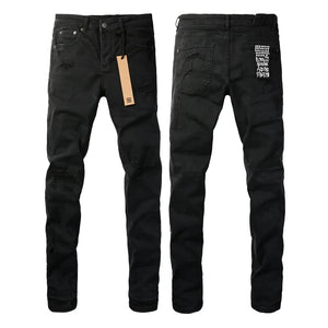KSUBI Cross Jeans High Street Red Cross Embroidery Logo Low Rise Jeans Men's Women's Streetwear Metal Button Slim Stretch Jeans
