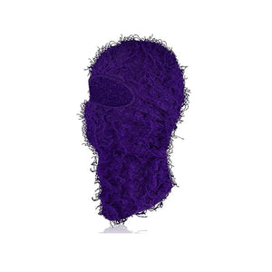 New Fuzzy Balaclava Hat Full Face Cover Ski Mask Knitted Beanies Distressed Winter Windproof Warm Bicycle Neck Camouflage Cap