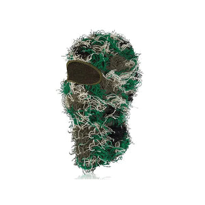 New Fuzzy Balaclava Hat Full Face Cover Ski Mask Knitted Beanies Distressed Winter Windproof Warm Bicycle Neck Camouflage Cap