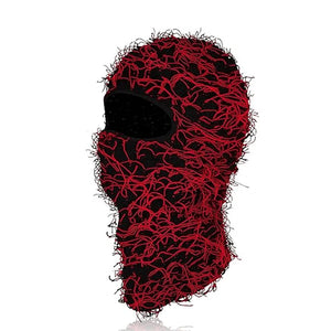 New Fuzzy Balaclava Hat Full Face Cover Ski Mask Knitted Beanies Distressed Winter Windproof Warm Bicycle Neck Camouflage Cap