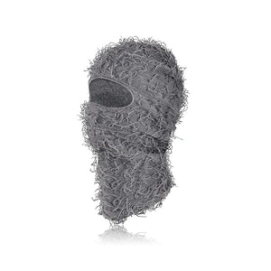 New Fuzzy Balaclava Hat Full Face Cover Ski Mask Knitted Beanies Distressed Winter Windproof Warm Bicycle Neck Camouflage Cap