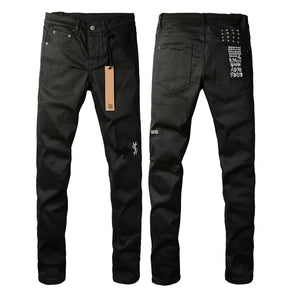 KSUBI Cross Jeans High Street Red Cross Embroidery Logo Low Rise Jeans Men's Women's Streetwear Metal Button Slim Stretch Jeans