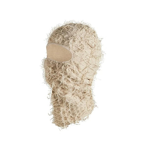 New Fuzzy Balaclava Hat Full Face Cover Ski Mask Knitted Beanies Distressed Winter Windproof Warm Bicycle Neck Camouflage Cap
