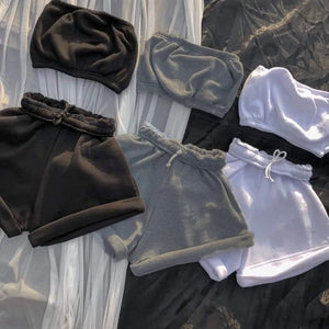 FAGADOER Summer New Solid Color Lace Up Tracksuits Women Sleeveless Backless Tube And Shorts Two Piece Sets Casual 2pcs Outfits
