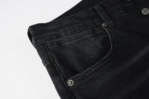 KSUBI Cross Jeans High Street Red Cross Embroidery Logo Low Rise Jeans Men's Women's Streetwear Metal Button Slim Stretch Jeans