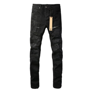 KSUBI Cross Jeans High Street Red Cross Embroidery Logo Low Rise Jeans Men's Women's Streetwear Metal Button Slim Stretch Jeans