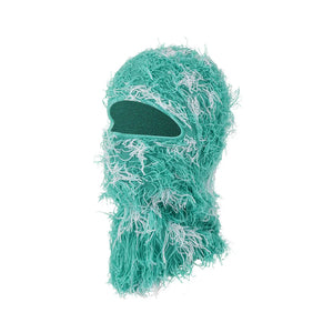 New Fuzzy Balaclava Hat Full Face Cover Ski Mask Knitted Beanies Distressed Winter Windproof Warm Bicycle Neck Camouflage Cap