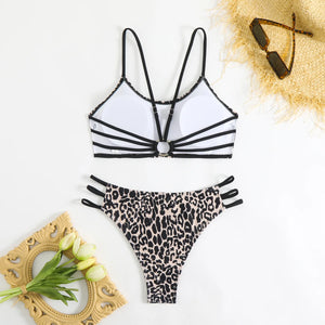 Sexy Leopard Micro Bikini 2025 Women Swimsuit Female Swimwear High Waist Bikinis Sets Brazilian Bandeau Beach Wear Bathing Suit