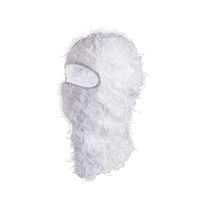 New Fuzzy Balaclava Hat Full Face Cover Ski Mask Knitted Beanies Distressed Winter Windproof Warm Bicycle Neck Camouflage Cap