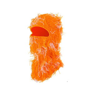 New Fuzzy Balaclava Hat Full Face Cover Ski Mask Knitted Beanies Distressed Winter Windproof Warm Bicycle Neck Camouflage Cap