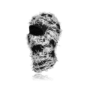 New Fuzzy Balaclava Hat Full Face Cover Ski Mask Knitted Beanies Distressed Winter Windproof Warm Bicycle Neck Camouflage Cap