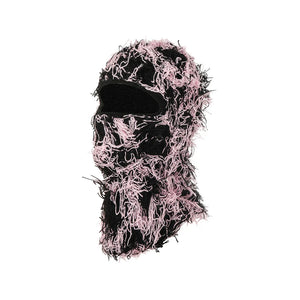 New Fuzzy Balaclava Hat Full Face Cover Ski Mask Knitted Beanies Distressed Winter Windproof Warm Bicycle Neck Camouflage Cap