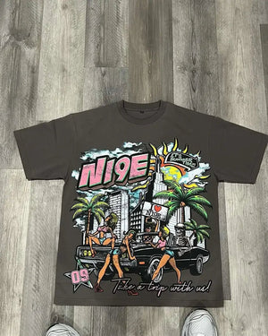 American Miami style graphic t shirts harajuku y2k top oversized t shirt couples pro choice gothic streetwear retro men clothing - Flawda Baby Enterprises