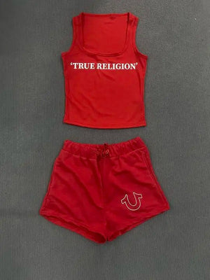 Crop Tops Summer Ribbed 2 Piece Pant Set Outfits Women Y2K Streetwear Sexy Club Graphic Crop Shirts Two Piece Set Shorts Pant - Flawda Baby Enterprises