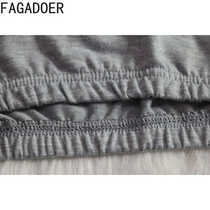FAGADOER Summer New Solid Color Lace Up Tracksuits Women Sleeveless Backless Tube And Shorts Two Piece Sets Casual 2pcs Outfits - Flawda Baby Enterprises