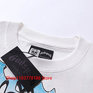 Godspeed Short Sleeve T-shirt Personality Trend Hip - hop Multi - style Fashion Print Top Tee American Streetwear Men's Clothing - Flawda Baby Enterprises