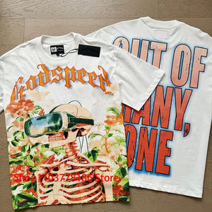 Godspeed Short Sleeve T-shirt Personality Trend Hip - hop Multi - style Fashion Print Top Tee American Streetwear Men's Clothing - Flawda Baby Enterprises