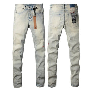 KSUBI Cross Jeans High Street Red Cross Embroidery Logo Low Rise Jeans Men's Women's Streetwear Metal Button Slim Stretch Jeans - Flawda Baby Enterprises