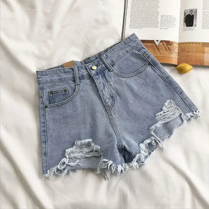 Retro Buddha Short Women Y2K Skirt Goth Hip Hop Pocket Embroidery Retro Blue Loose Denim Shorts Women High Waist Slim Mini Skirt - Flawda Baby Enterprises