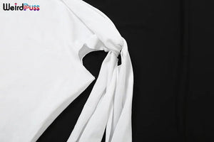 Weird Puss Chic Elegant 2 Piece Set Women Tracksuit Skew Collar Ribbon Tank Tsop+Leggings Casual Skinny Stretch Matching Outfits - Flawda Baby Enterprises
